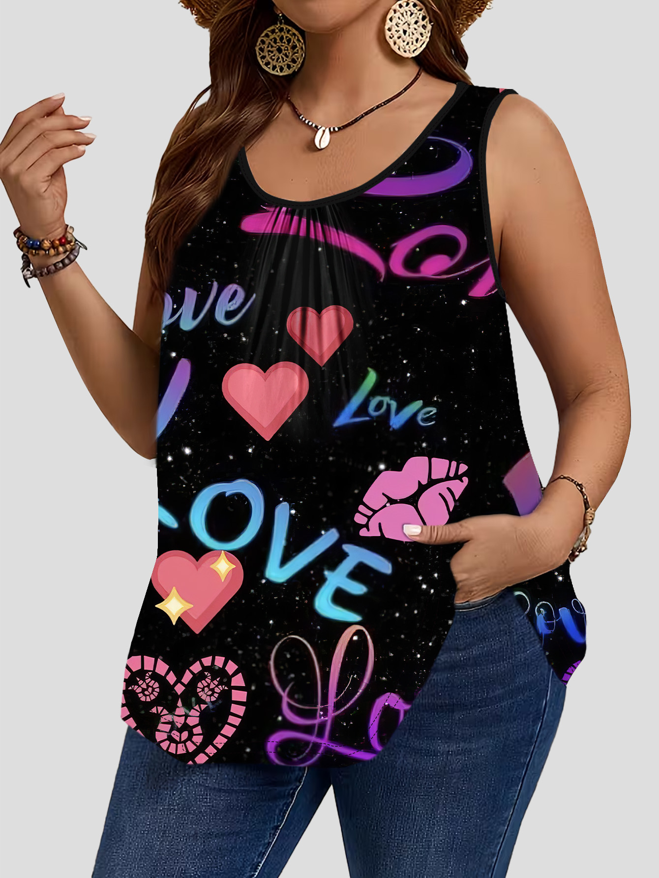 3-Piece Set of Large Size Colo - Sleeveless Undershirt recension och pris