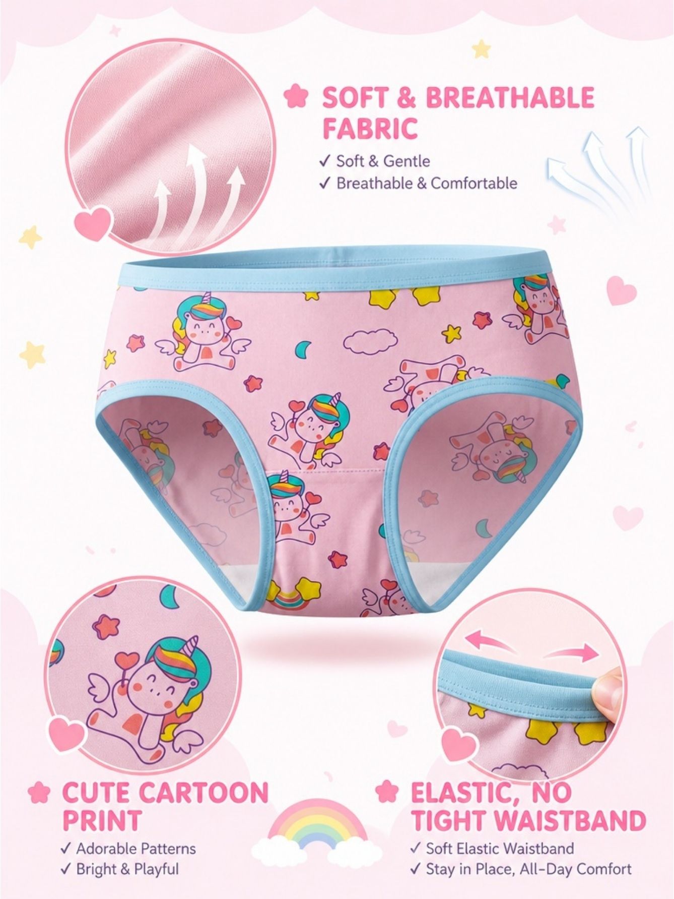 ZEKSAF Kids Girls Briefs 16 Pa - Multi Pack Underwear recension och pris