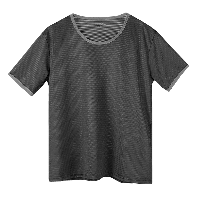 Men's Ice Silk Seamless T-Shir - Undershirt Crew Neck recension och pris