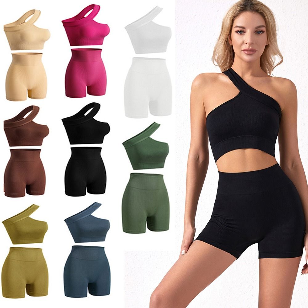 2Pcs Casual Seamless Women Wor - Tank Top Ribbed recension och pris